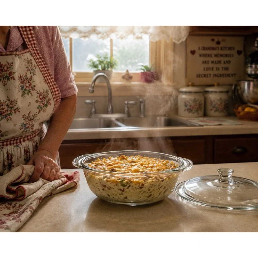 Vintage Pyrex 1023 1.5 Qt Clear Glass Round Casserole Dish w/ Lid USA (183)